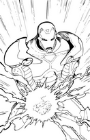 coloriage iron man fusion